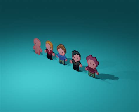 Pixel 3D Characters by Joao9396