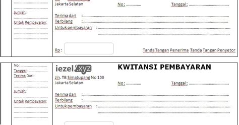 Download Template Kwitansi Word (.docx) - Rajaning BLOG