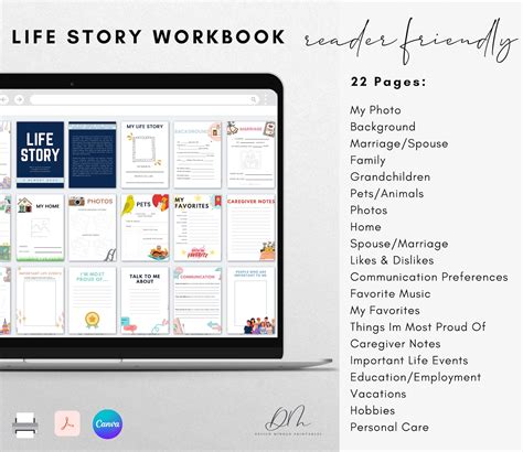 Life Story Printable Workbook Perfect for Alzheimers Caregiving Instant ...