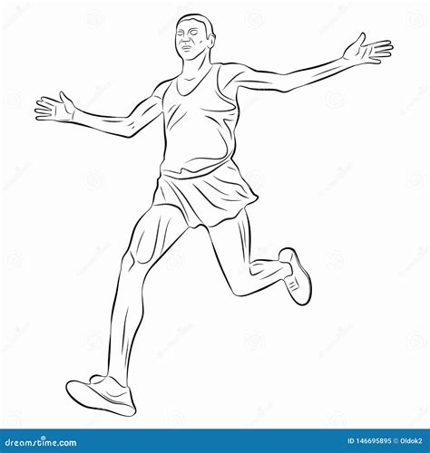 Illustration of Runner , Vector Draw Stock Vector - Illustration of champion, season: 146695895