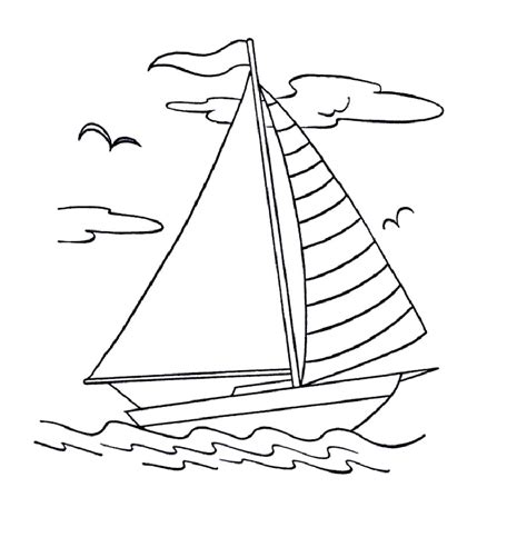Boat Printable Coloring Pages