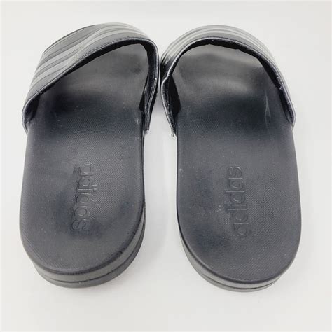 Adidas Mens Slide Sandals Size 11 Black Casual Slip O… - Gem