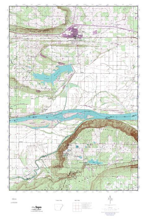 MyTopo Atkins, Arkansas USGS Quad Topo Map