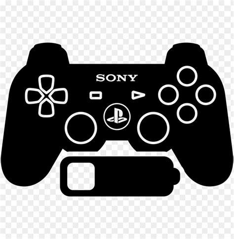 S 3 Games Control With Low Battery Status Comments Playstation Controller Silhouette PNG Image ...