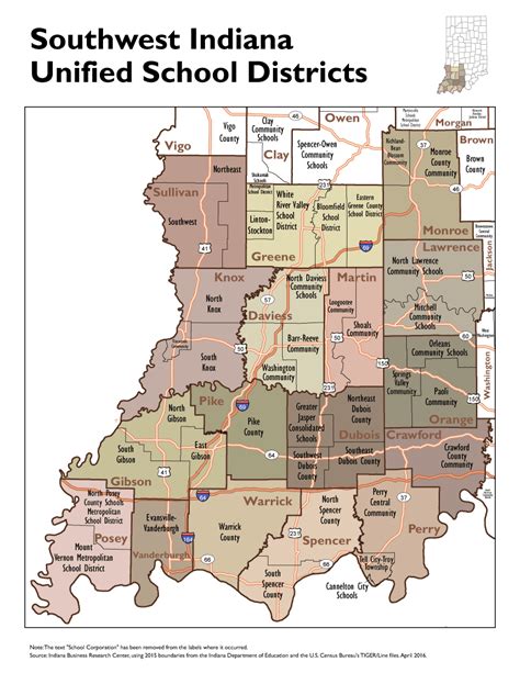 Unified School District Boundary Maps: STATS Indiana