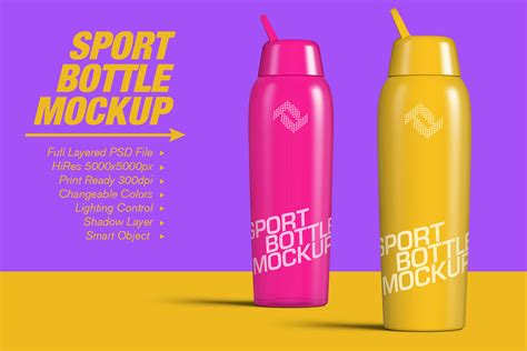 Sport Water Bottle Mockup | Creative Daddy