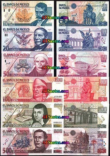 Mexico banknotes - Mexico paper money catalog and Mexican currency history