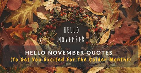 50 Hello November Quotes To Get You Excited For The Colder Months ...