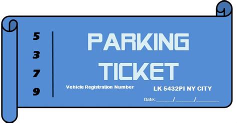 Printable Parking Ticket Template Word