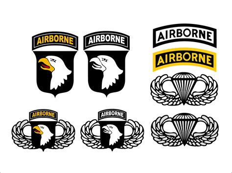 101st Airborne Logo Unit Insignia Jump Wings Airborne Tab - Etsy Nederland