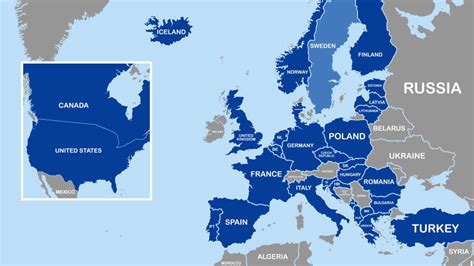 See map of which countries are NATO members