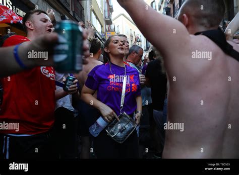 Liverpool fans in Madrid ahead of the Champions League final of ...