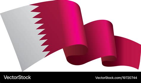 Qatar flag Royalty Free Vector Image - VectorStock