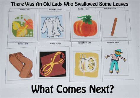 There Was An Old Lady Who Swallowed Some Leaves PowerPoint & Sequencing ...