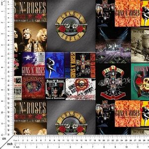 Guns N'roses Album Covers Fabric by the Metermusicrock - Etsy