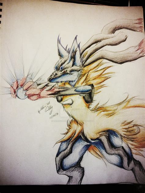 ~Mega Lucario using Aura Sphere~ by Dragon-Eternal on DeviantArt