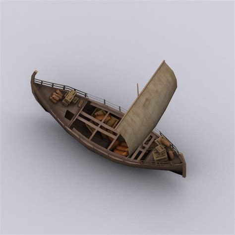 3d model greek ancient trade ship