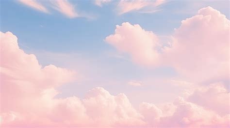 Premium AI Image | Pastel background of sky in feminine