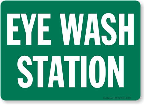 Printable Eye Wash Station Sign - Printable World Holiday