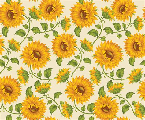 Sunflower Print In Ivory Background by DonCabanza on DeviantArt | Sunflower wallpaper, Sunflower ...