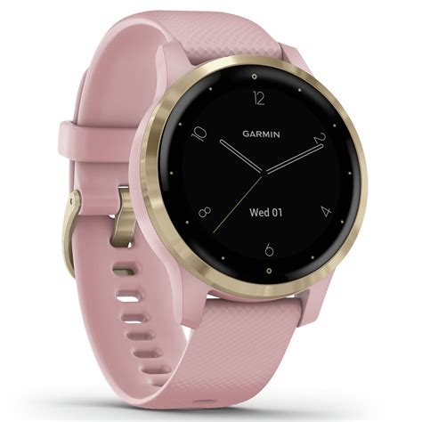 Garmin Vivoactive 4S GPS Smart Watch - Gold/ Dust Rose Band (2063227 ...