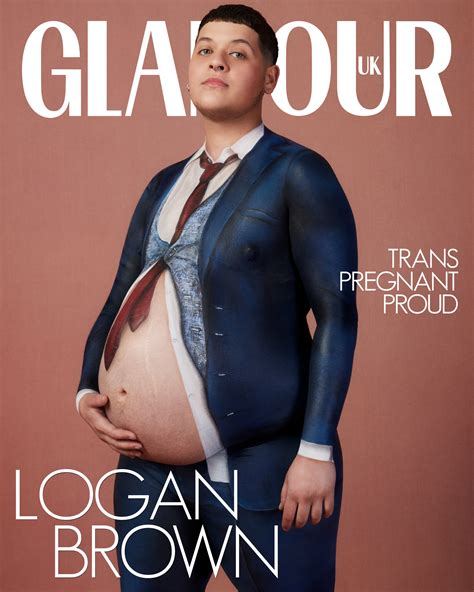 Pregnant transgender man Logan Brown stars on cover of Glamour UK’s ...