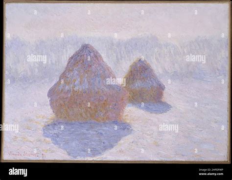 Title: Haystacks (Effect of Snow and Sun) Creator: Claude Monet Date ...