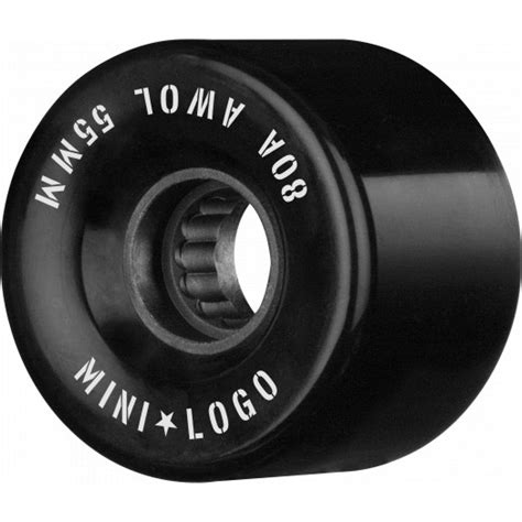 Mini Logo AWOL Skateboard Wheels 55mm 80A Black 4pk - Mini Logo Skateboards