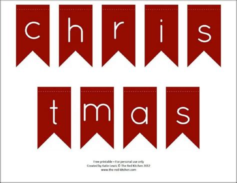 Printable Merry Christmas Banner Letters – BESTHOMISH