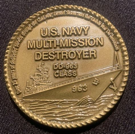 USS Spruance DD 963 Decommissioning Commemorative Challenge Coin circa 2005 | #4542313596