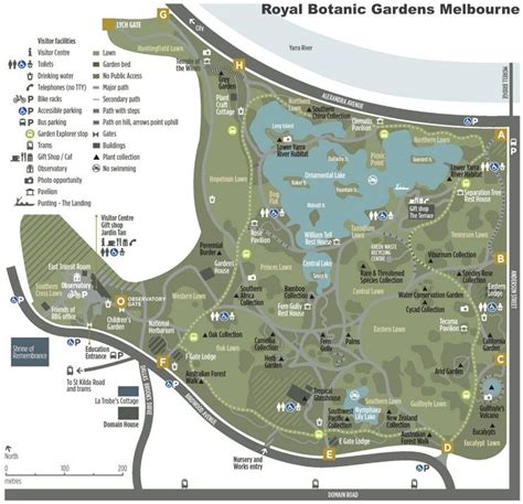 Melbourne Royal Botanic Gardens Map