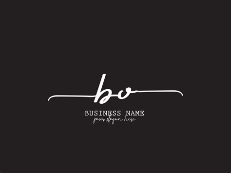 Floral Bo Signature Logo, Initial Letter BO Logo Icon and Branding ...