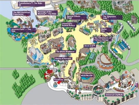 Printable Universal Studios Hollywood Map