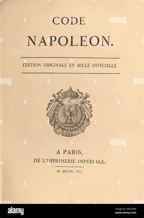 Napoleonic Code Stock Photo - Alamy