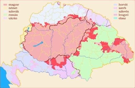 The shrinking of the Hungarian linguistic area between 1910-1990 [567x369] : r/MapPorn