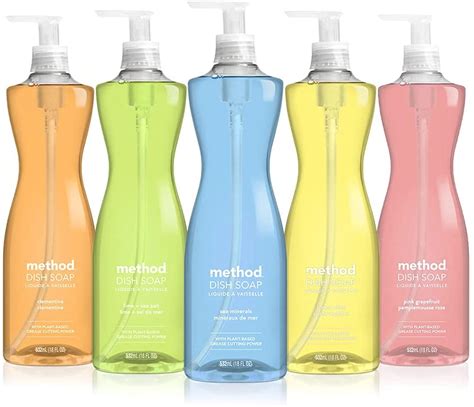 Method Dish Soap , Sea minerals, 18 Ounces, 6 pack