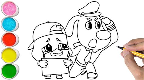 Coloring Sheriff Labrador - Babybus Sheriff Labrador Coloring Pages ...