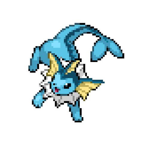 vaporeon Pixel Art Pokemon, Pokemon Theme, Cute Pokemon, Black Cartoon Characters, Mario ...