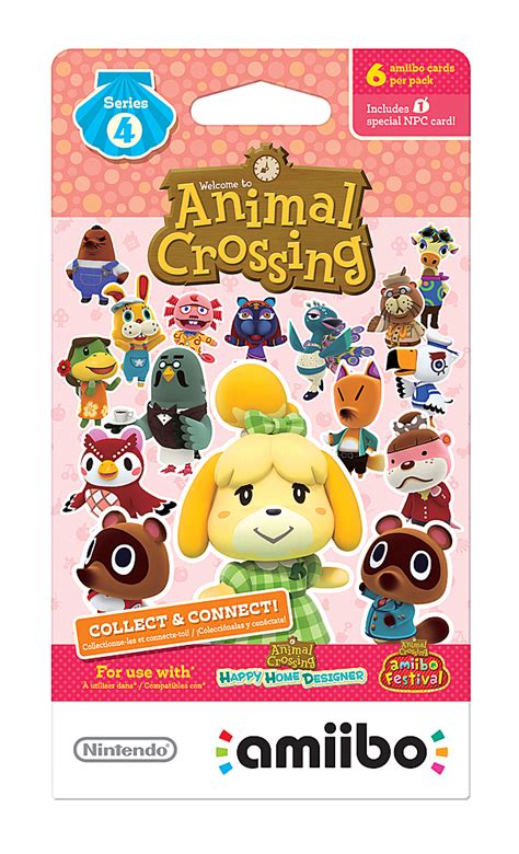 Nintendo amiibo Cards (Animal Crossing Series Series 4) 6-Pack NVLEMA6D ...