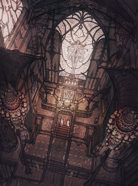 Dark Cathedral interior, David Noren on ArtStation at https://www ...