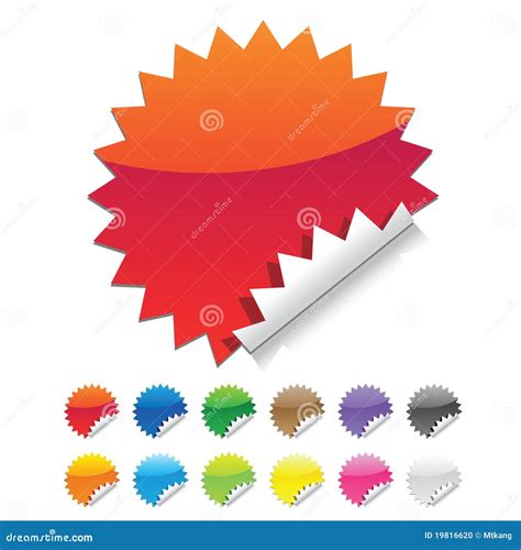 Glossy sticker stock vector. Illustration of sticky, page - 19816620