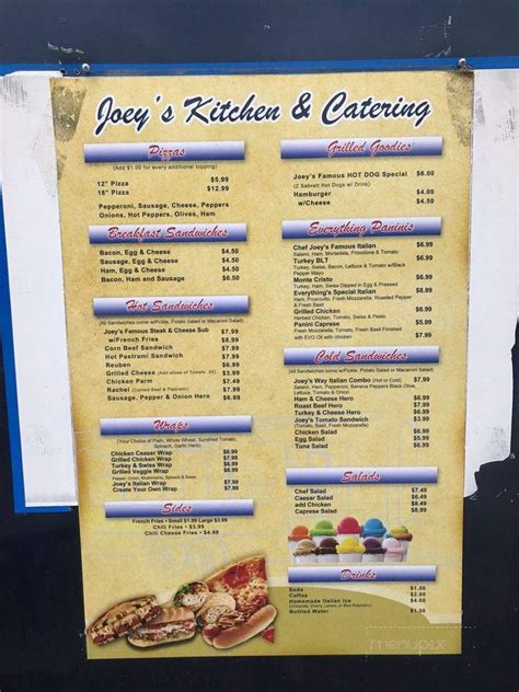 Menu of Joey's Kitchen in Stuart, FL 34997