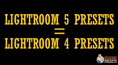 Our Lightroom 5 Presets = Lightroom 4 Presets - Delicious Presets