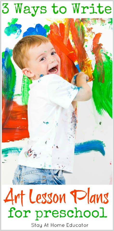 Three Ways to Write Art lesson Plans for Preschool