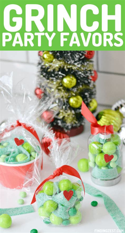 The Grinch Christmas Party Favors - Finding Zest