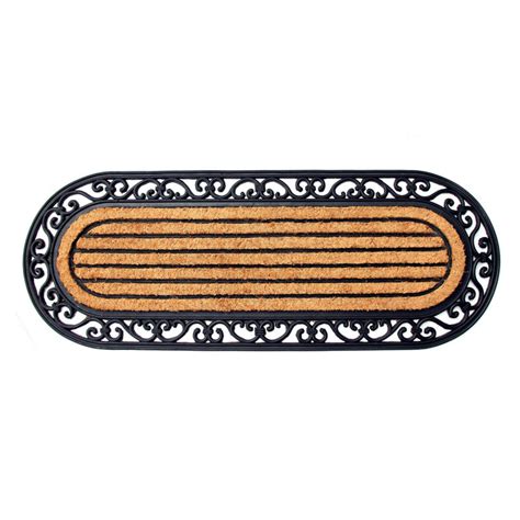 Elegant Long Oval Shaped Rubber Coir Moulded Door Mat | Entrance Mats — OnlyMat