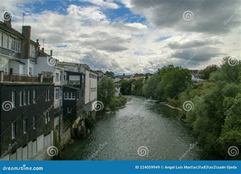 The Aspe River As it Passes through the City of Oloron-Sainte-Marie from Carmen Bazan Passage ...