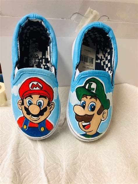 Super Mario Bro's Shoes | Canvas shoes, Painted canvas shoes, Shoes