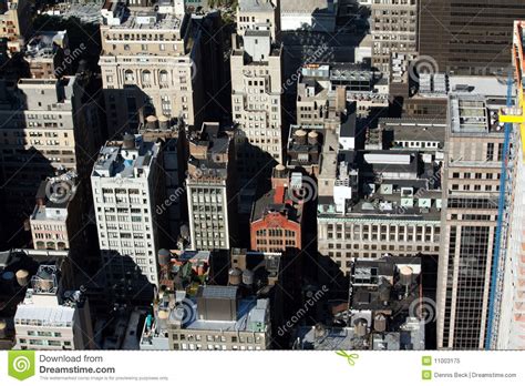 View of New York City Rooftops Stock Image - Image of view, business ...