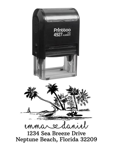 Printtoo Personalized Black Self Inking Wedding Invitation Address ...